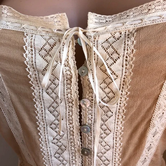 (SOLD) Spell Cinder Midi Dress in Nude ~ S - Picture 6 of 10